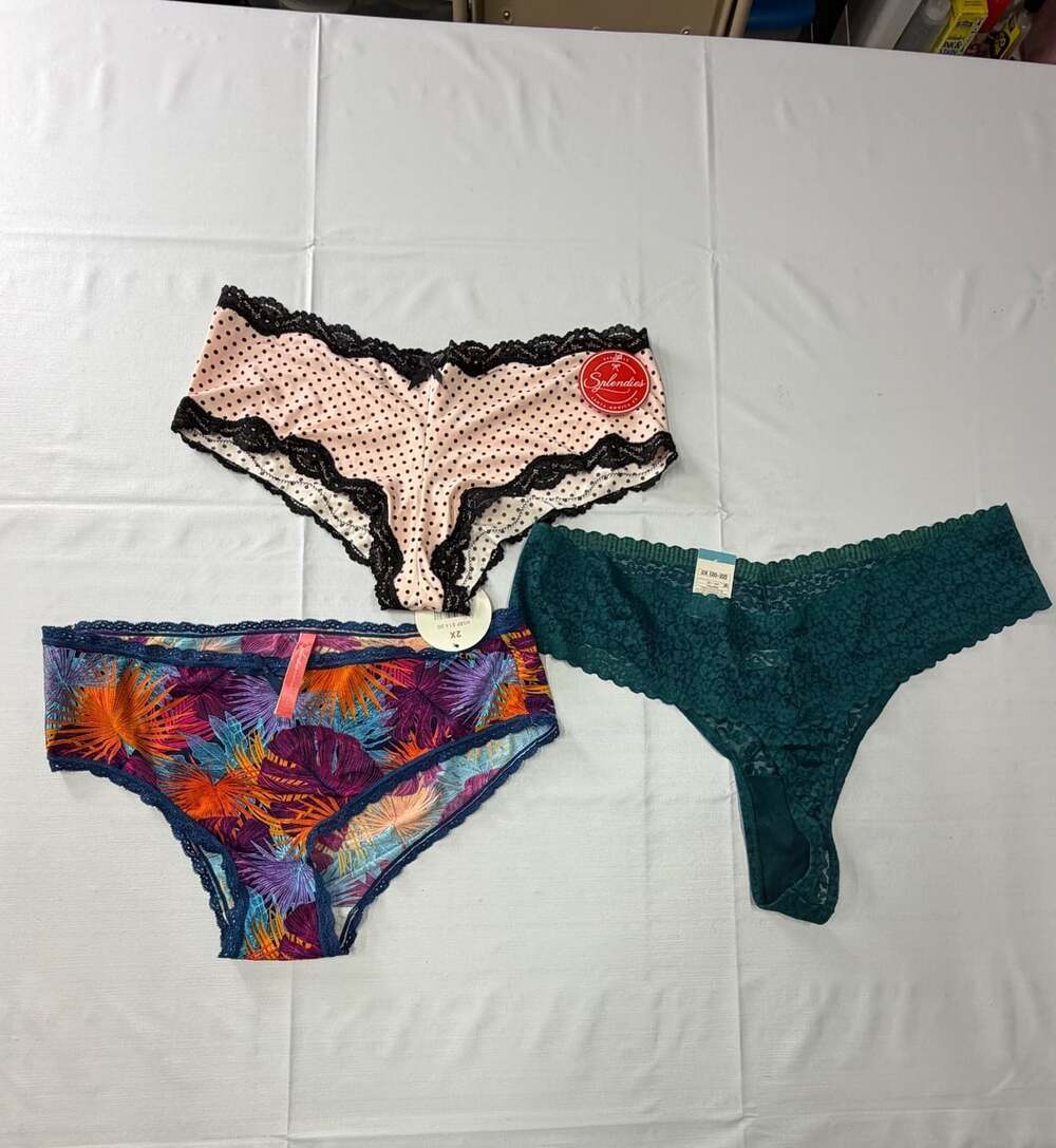 3 NWT pairs 2X panties 2 Splendies 1 Auden multi colored